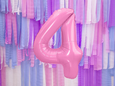 Balon folie cifra 4 Roz 86 cm