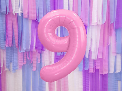 Balon folie cifra 9 Roz 86 cm