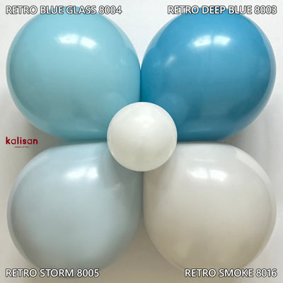 Jumbo Latex Balloon 45cm Deep Blue Retro 8003