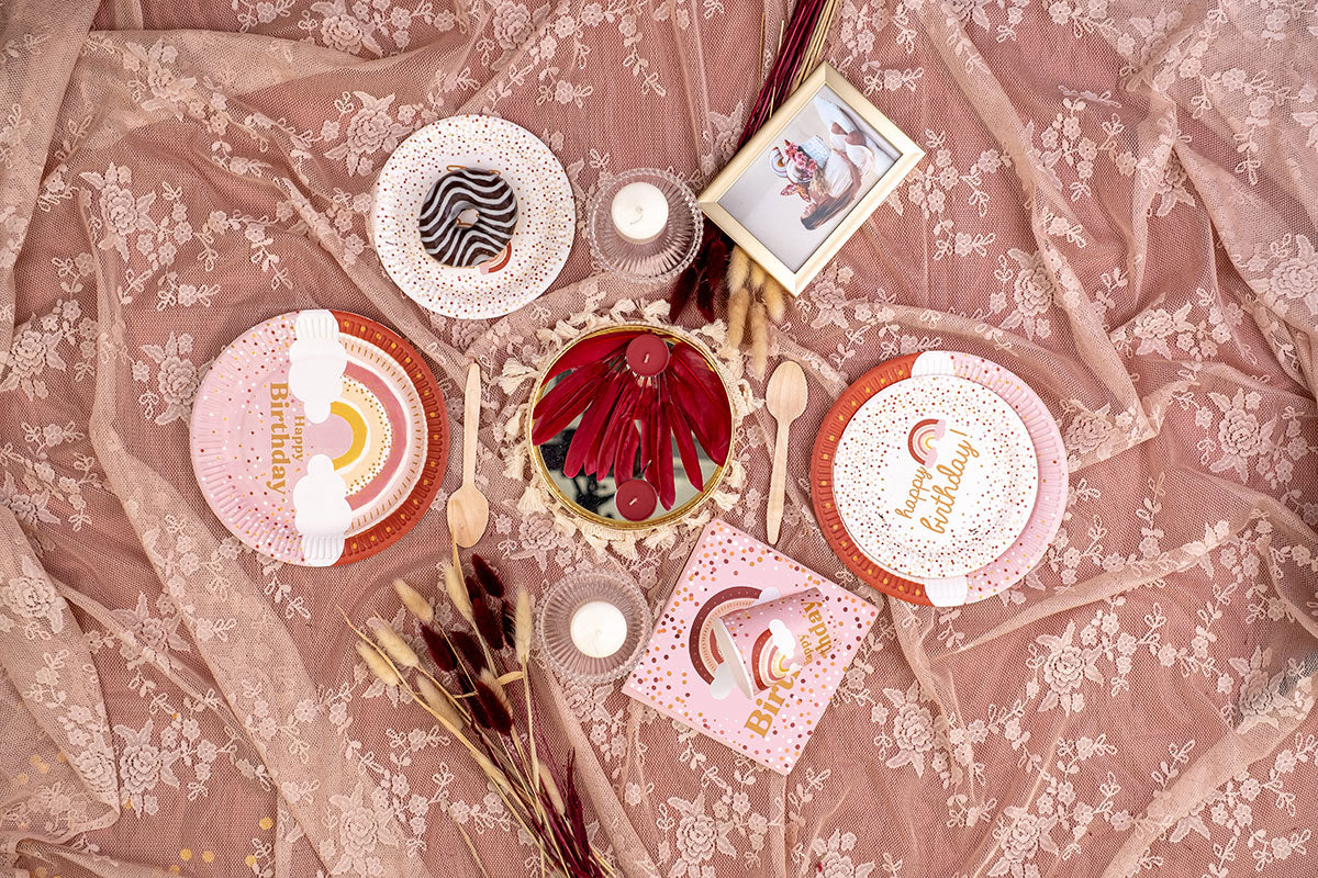 Set of 8 Boho Plates 22.7cm Grabo