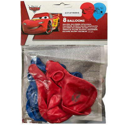 Set 8 Baloane Latex 28cm Cars Ice