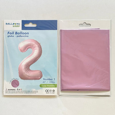 Balon Folie Cifra 2 Baby Pink 87cm