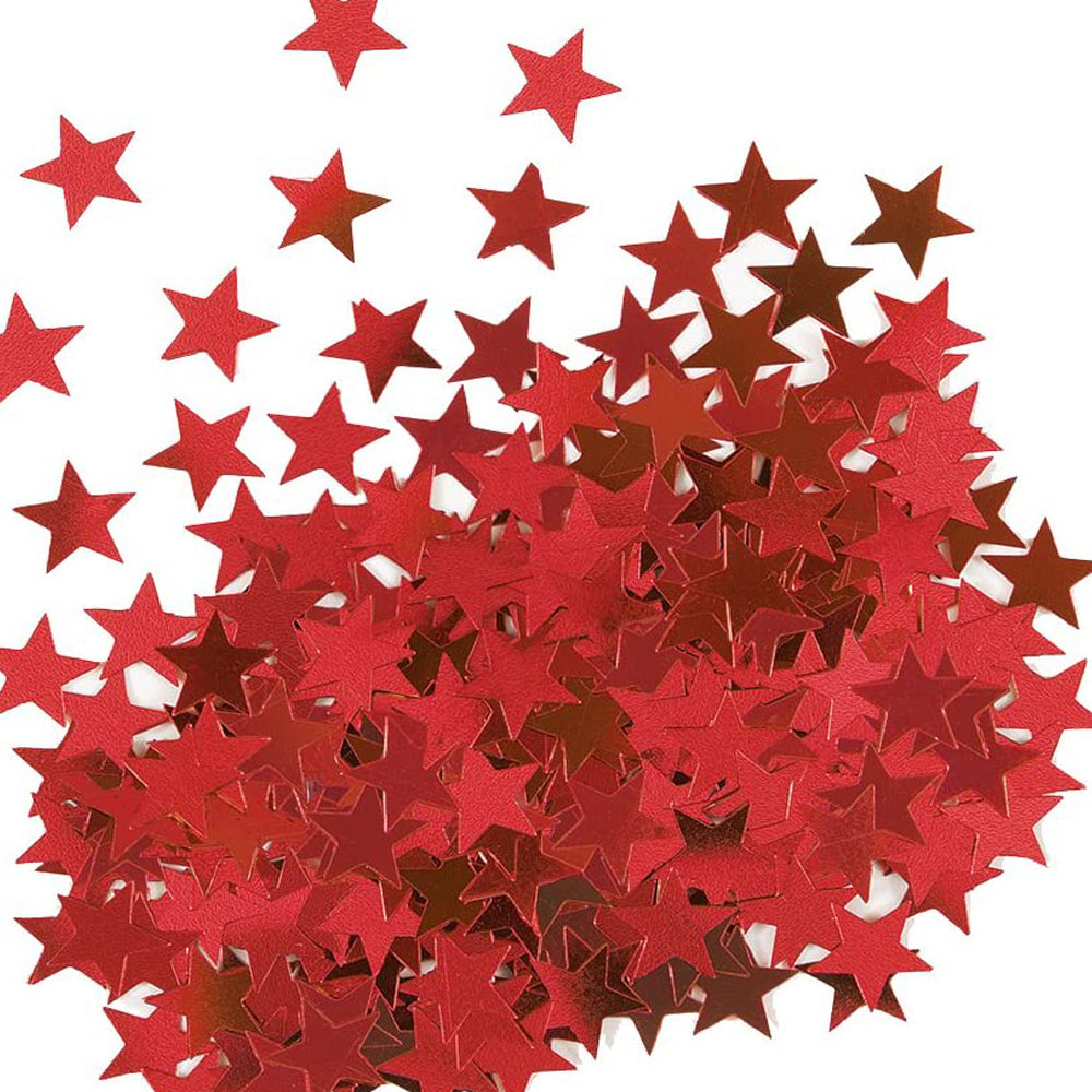 Metallic Red Star Confetti 1.5cm 100g