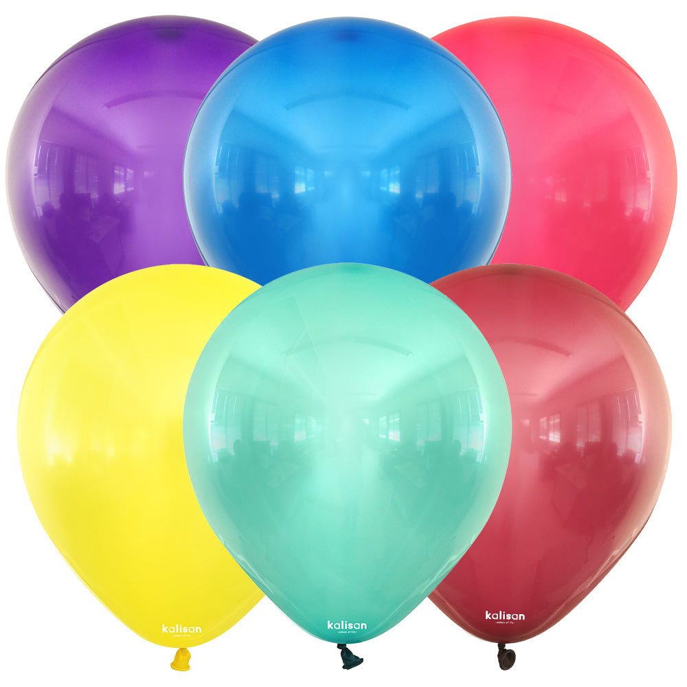 Jumbo Latex Balloon 45cm Crystal Assorted 6000