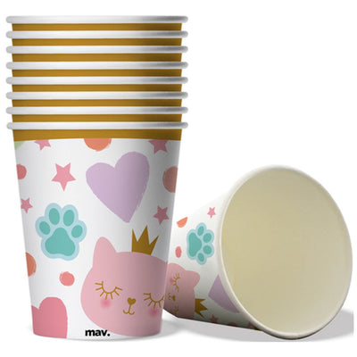 Set 8 Pahare Pisicute 250ml Grabo