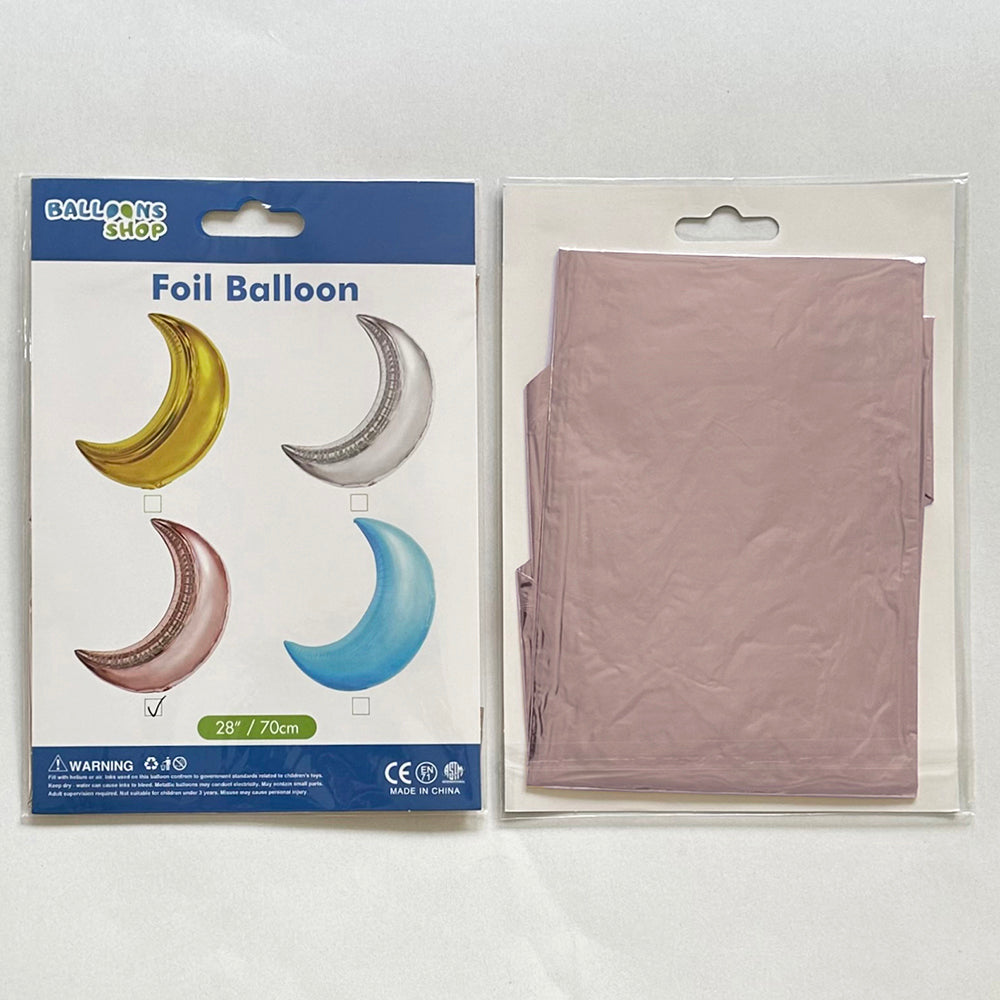 Rose Gold Crescent Moon Figure Foil Balloon 70cm