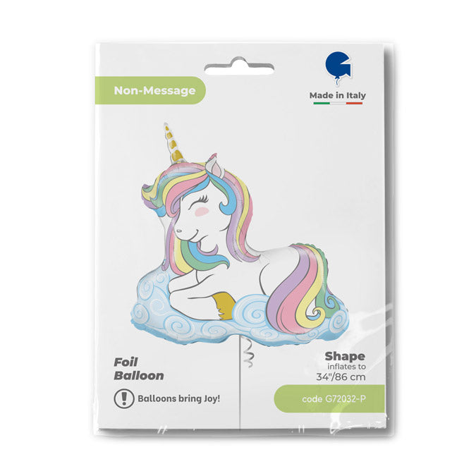 Foil Balloon Unicorn Macaron Figurine 86cm Grabo