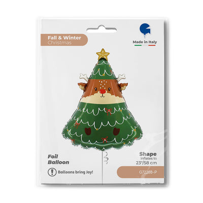 Christmas Reindeer Figure Foil Balloon 58cm