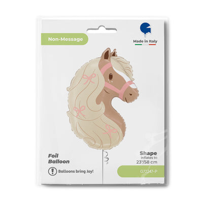 Foil Balloon Pony Head Figurine 58cm