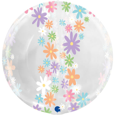4D Multicolor Popcorn Sphere Foil Balloon 48cm