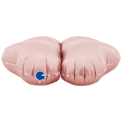 Large Base Foil Balloon Pink Satin Hearts 61cm Grabo