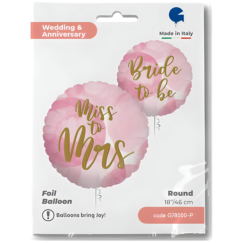 Foil Balloon Bride to Be 2 Girls 46cm Grabo