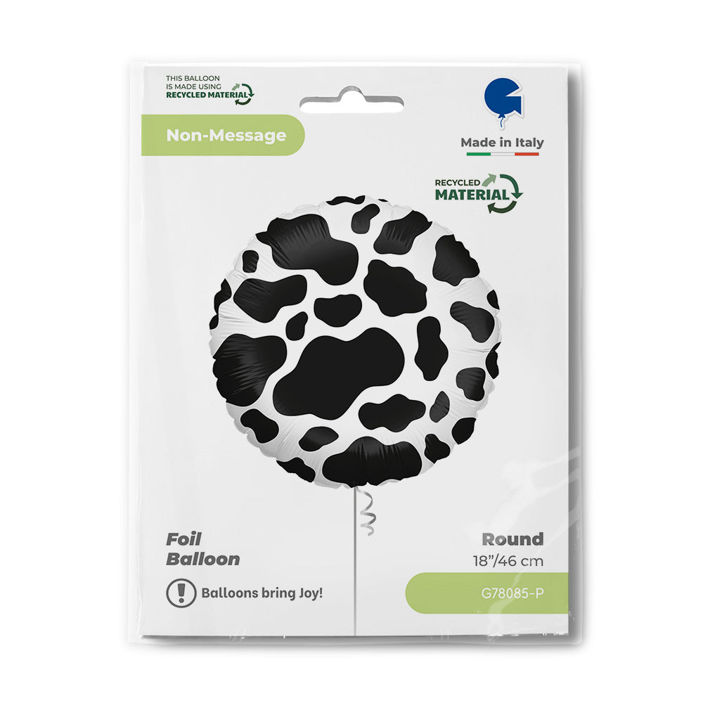 Foil Balloon Cow Print 46cm