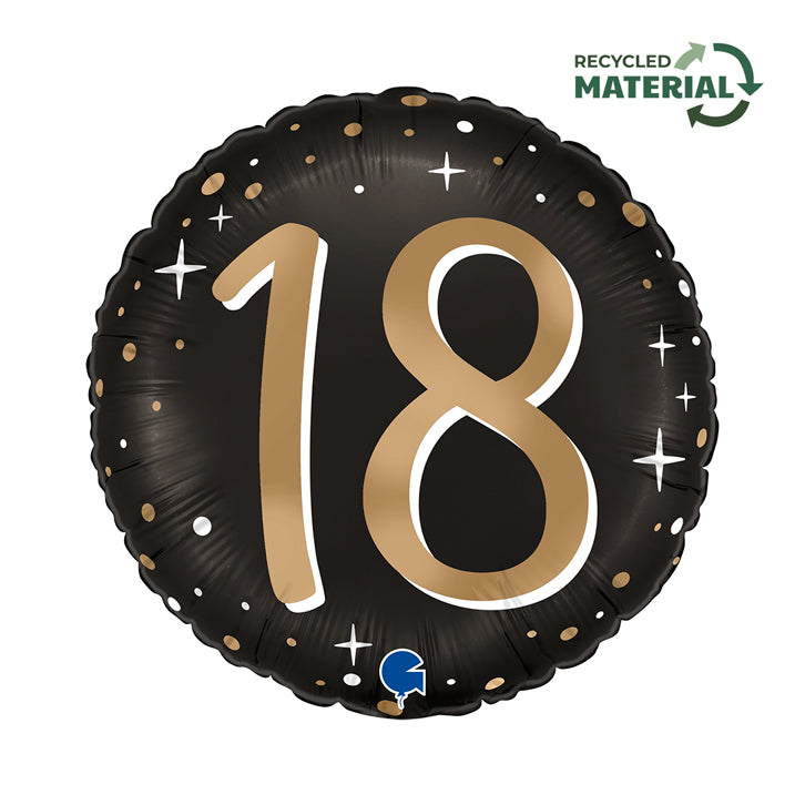 Round Gold Foil Balloon 18 Years 46cm