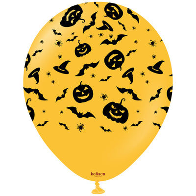 SET 25 Latex Balloons 30cm Halloween Print