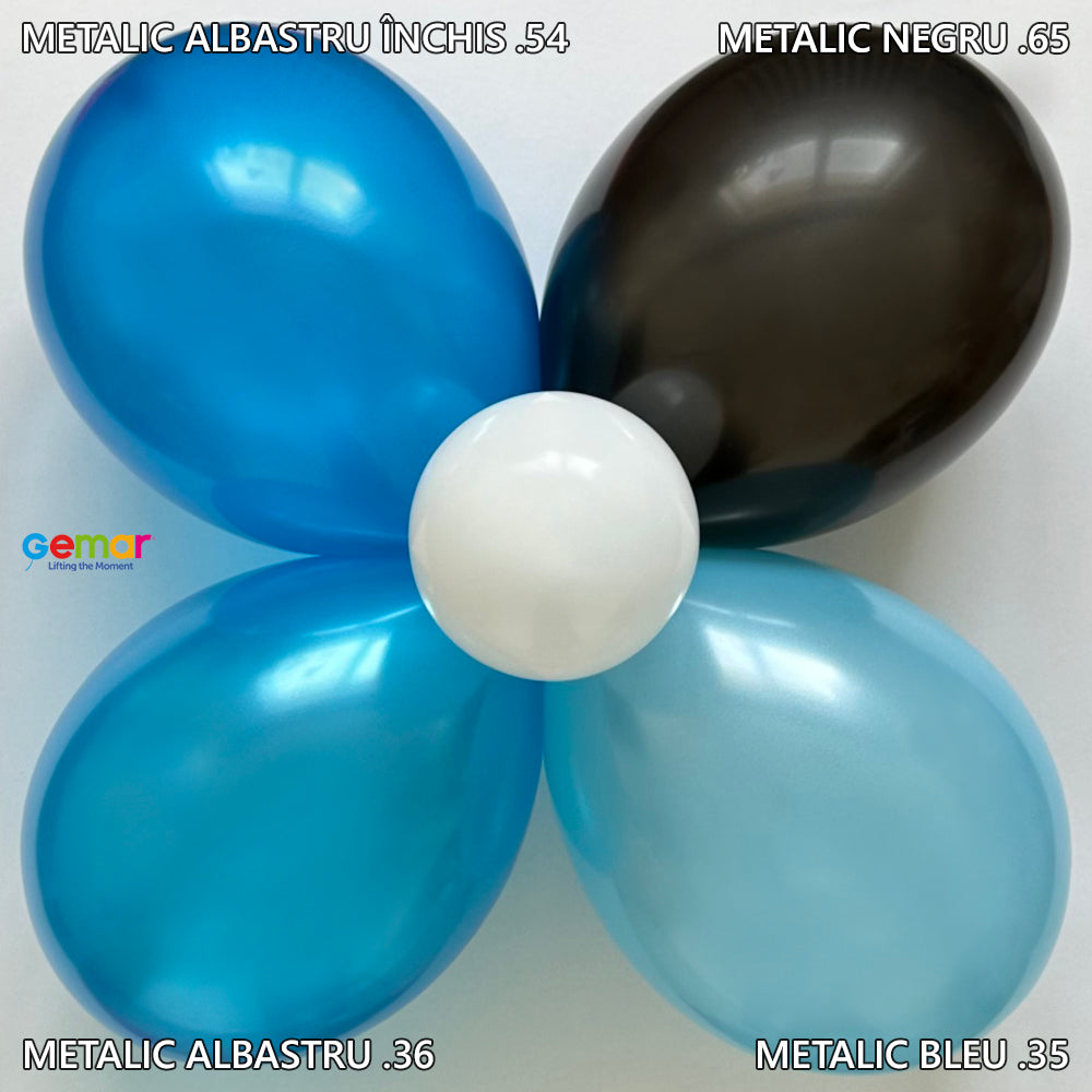 Baloane Latex 26cm Metalice Albastru Inchis GM90.54