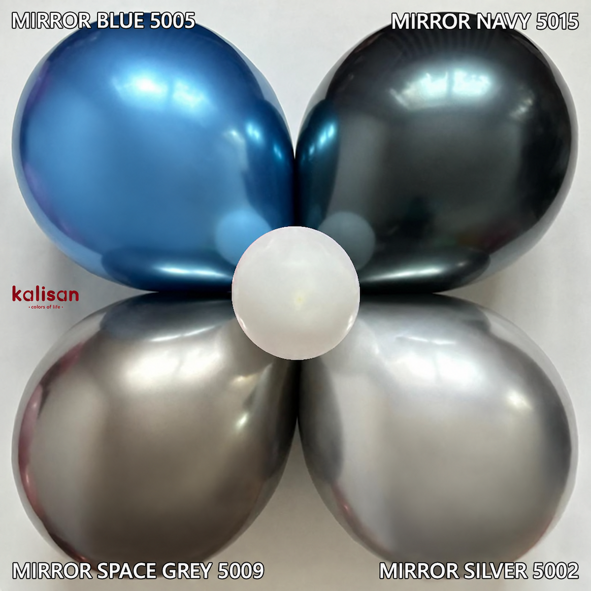 Baloane latex 30cm Blue Mirror 5005