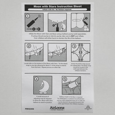 AirLoonz Moon Stars Foil Balloon 101x139cm AMS 42459