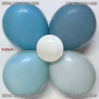 Jumbo Latex Balloon 45cm Retro Denim 8019