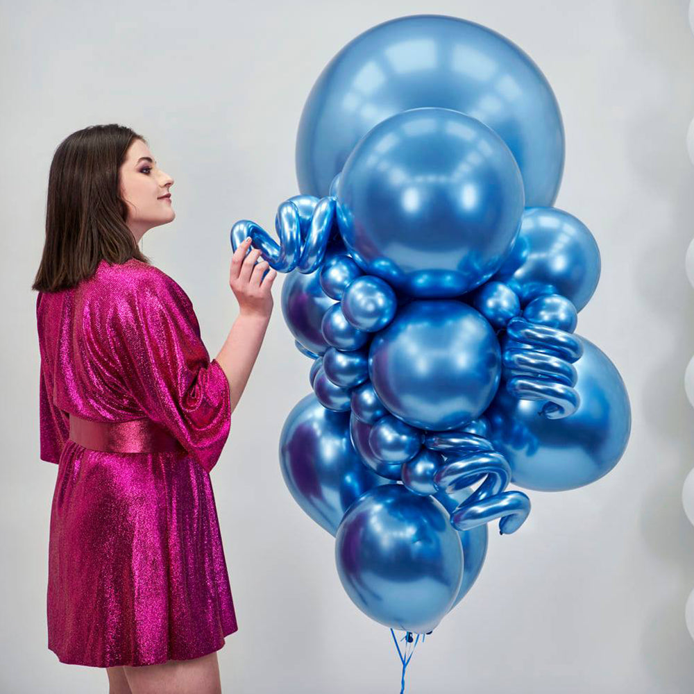 Jumbo Latex Balloon 80cm Shiny Blue GB30.92