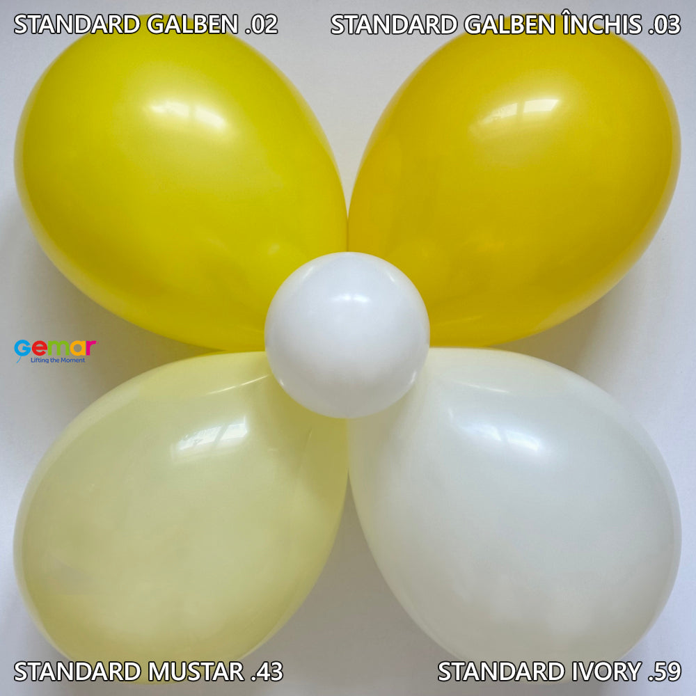 Balon Latex Mini Jumbo 48cm Galben Inchis Standard RR16P.03