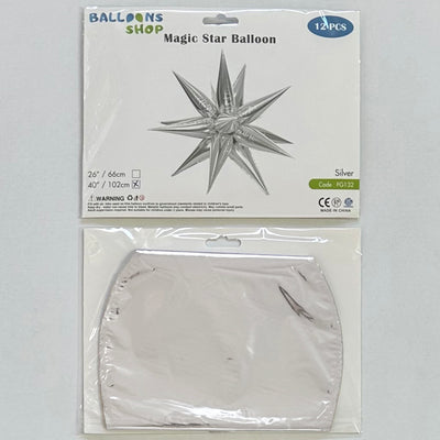Balon Folie Stea Magica Argintie 102cm