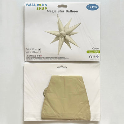 Balon Folie Stea Magica Crem 66cm
