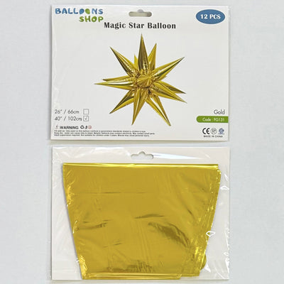 Balon Folie Stea Magica Gold 102cm
