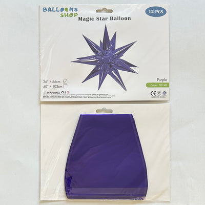 Foil Balloon Magical Purple Star 66cm