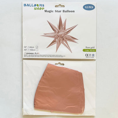 Balon Folie Stea Magica Rose Gold 66cm