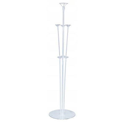 Balloon Stand Set with 7 White Latex Balloons 30cm, Romania Tricolor Print