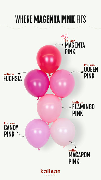 SET 50 Latex balloons 30cm Magenta Standard 2359