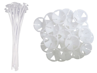 Set of 100 Tricolor Balloons "Happy Birthday Romania" and 100 Sticks and Plastic Rosettes