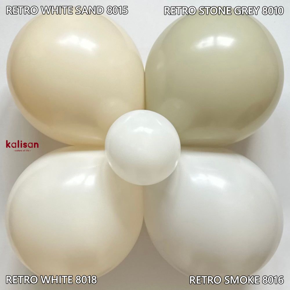 Balon Jumbo Latex 90cm White Retro 8018
