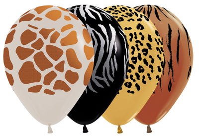 Baloane latex Animal Print metallic 30cm