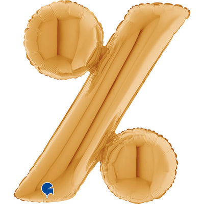 Balon Folie Simbol % Auriu 102cm
