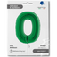 Balon Folie JUMBO CIFRA 0 VERDE 102 cm Grabo