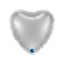 Balon Folie Inima Argintie 10cm Grabo