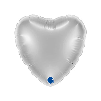 Balon Folie Inima Argintie 10cm Grabo
