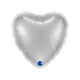 Balon Folie Inima Argintie 10cm Grabo