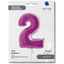 JUMBO Foil Balloon NUMBER 2 PURPLE 102 cm Grabo