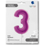 JUMBO Number 3 Purple Foil Balloon 102 cm Grabo