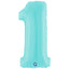 Balon Folie Cifra 1 Pastel Blue 102cm