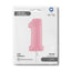 Balon Folie Cifra 1 Pastel Pink 102cm