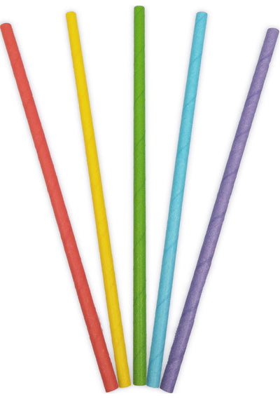 Set 50 Paie de Bautura colorate 19.5x0.6cm