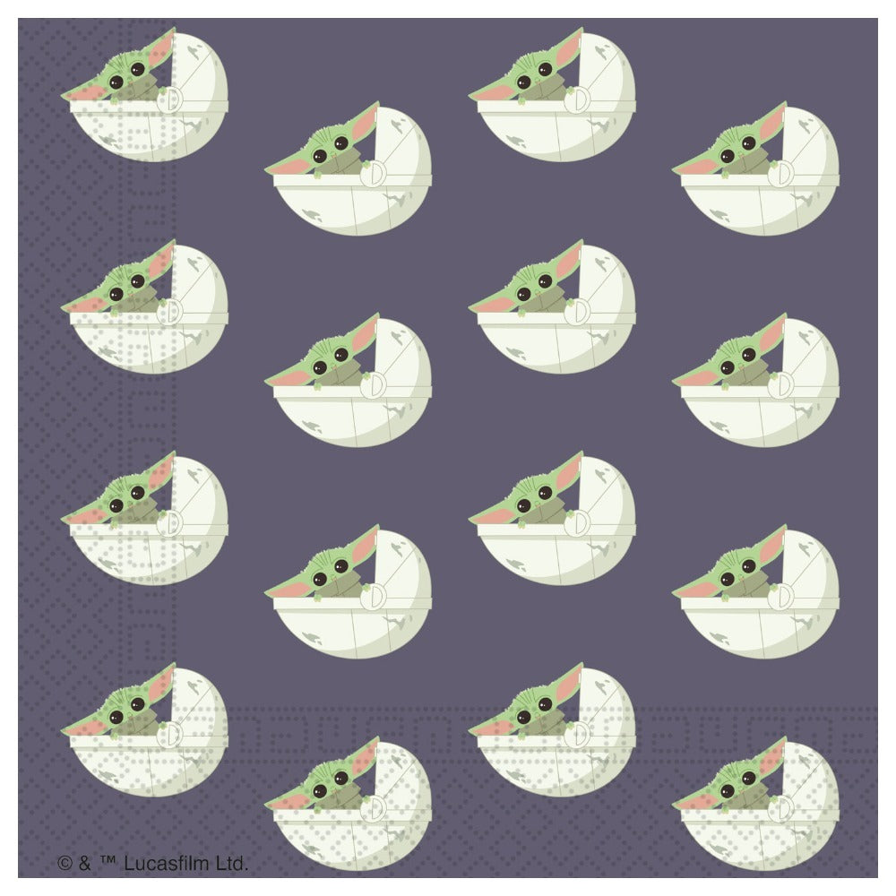 Set of 20 Paper Napkins 33x33cm Star Wars The Mandalorian