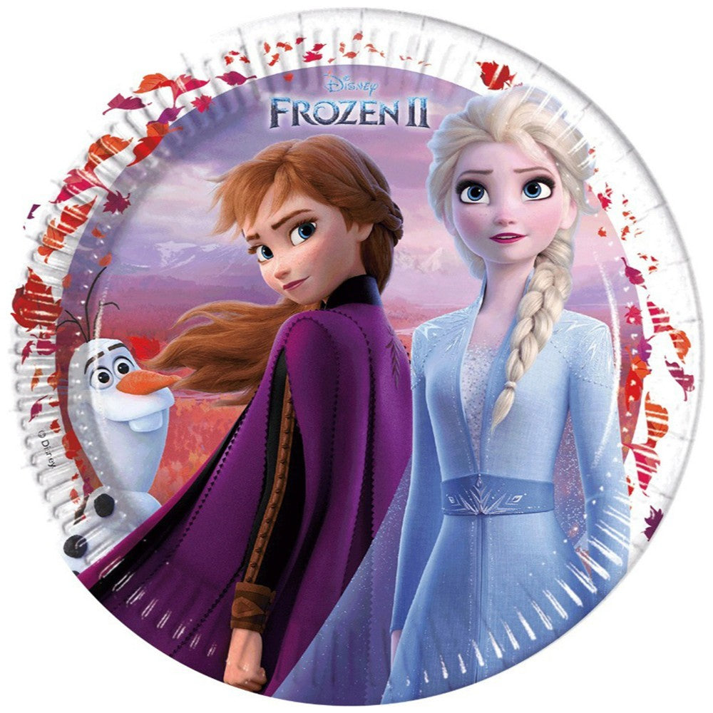Set of 8 Party Plates 23cm Disney Frozen 2