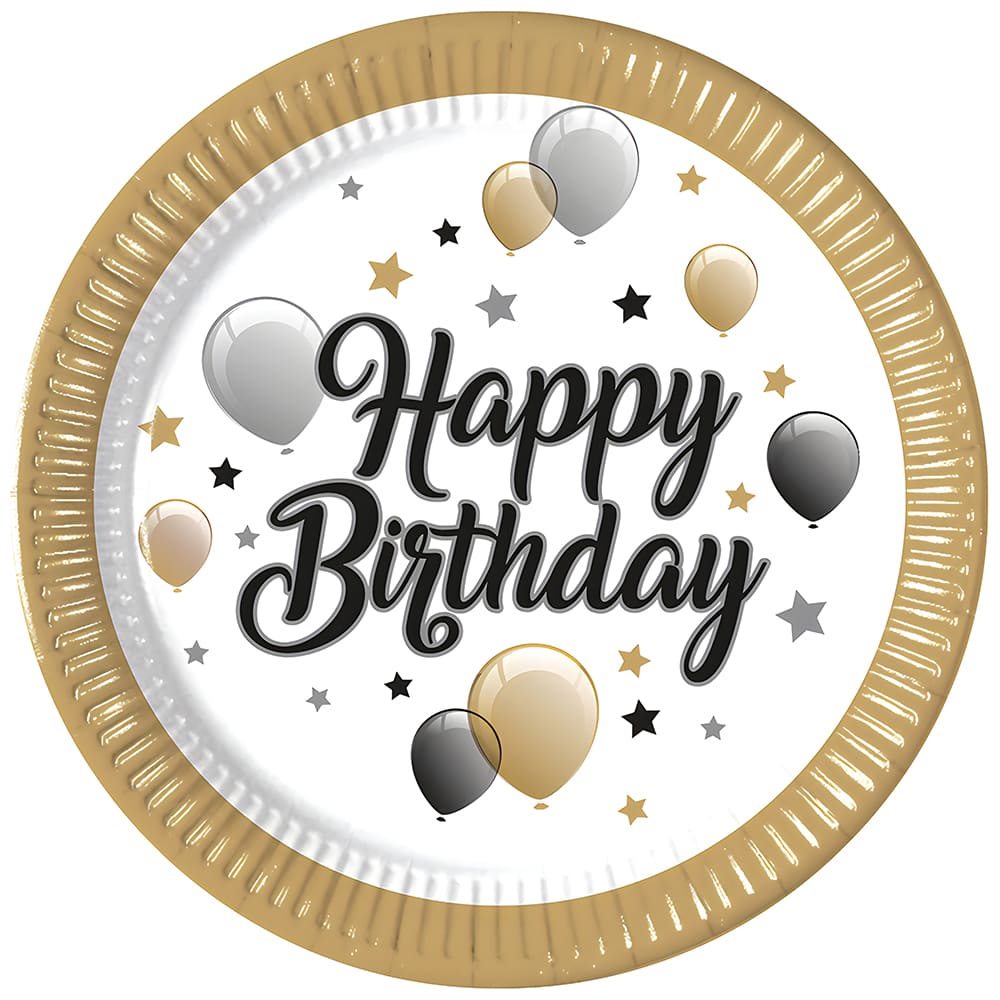 Set of 8 Milestone Party Plates 23cm