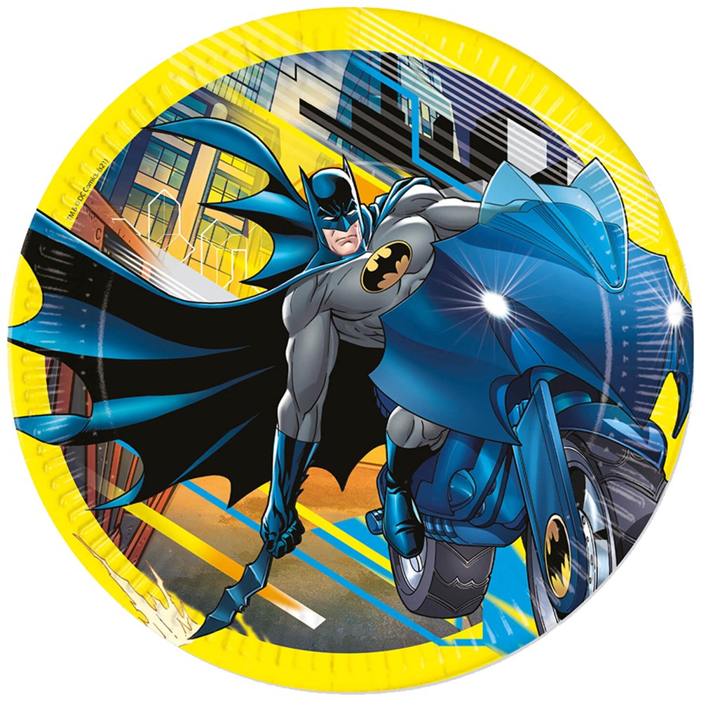 Set of 8 Party Plates 23cm Batman