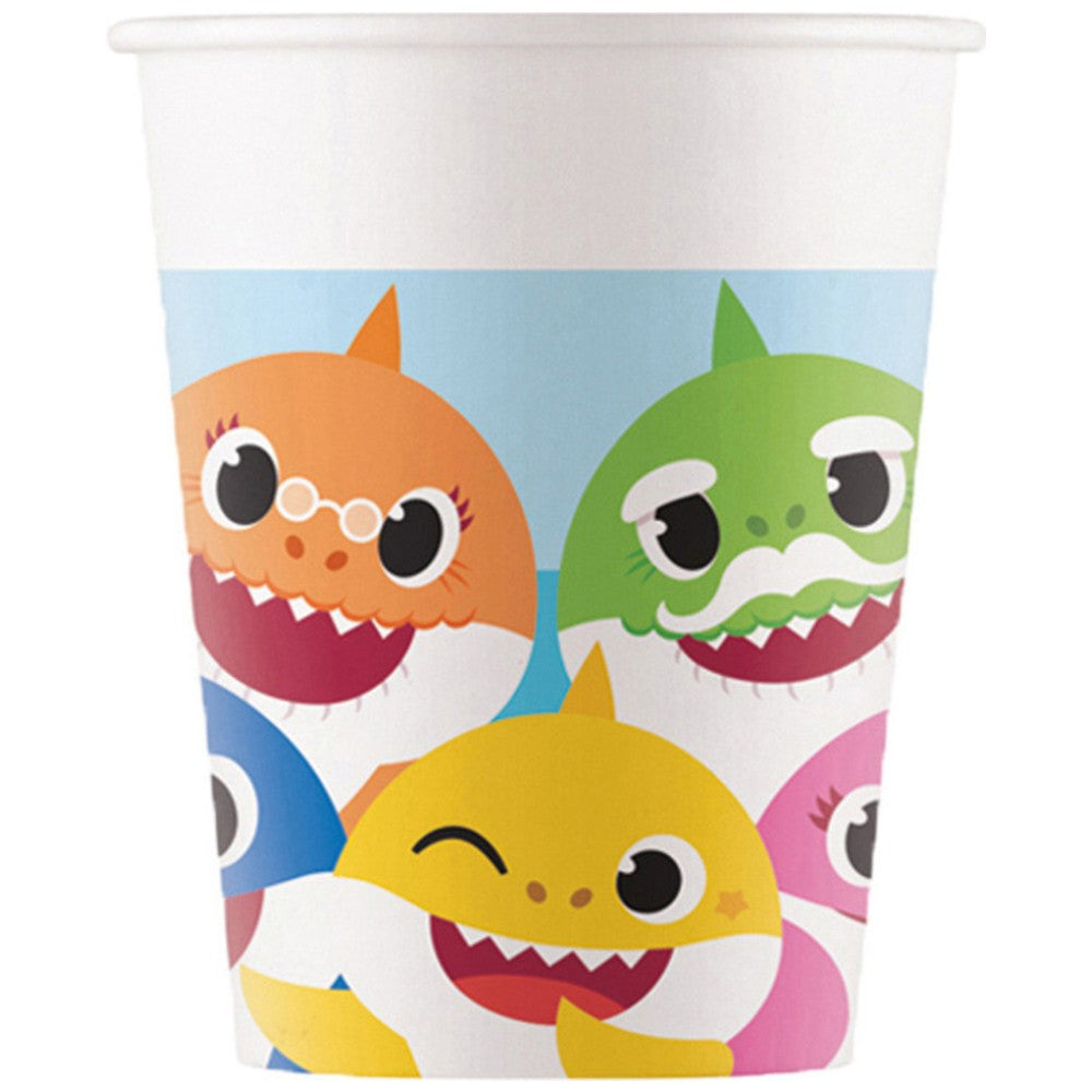 Set 8 Pahare Petrecere 200ml Baby Shark